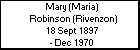 Mary (Maria) Robinson (Rivenzon)